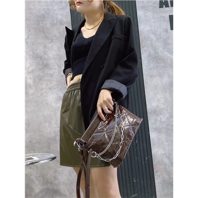 Женская сумка кросс-боди из натуральной кожи, цвет шоколад