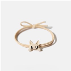 Резинка для волос GIRLY "Cat", beige