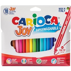 Фломастеры Carioca "Joy", 18цв., смываемые, картон, европодвес