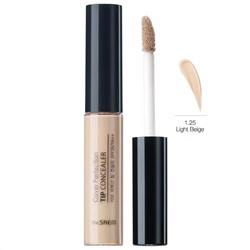 Консилер для маскировки недостатков Cover Perfection Tip Concealer, тон 1.25 Light Beige, THE SAEM   6,5 г