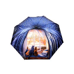Зонт женский DINIYA арт.130 полуавт 23"(58см)Х8К окна