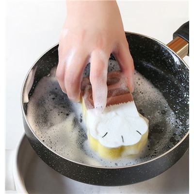 Набор губок для мытья кастрюль и сковородок "Кошачьи лапки" FB-30605