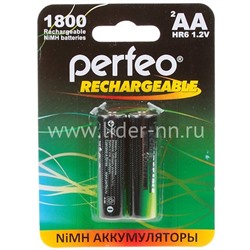 Аккумулятор Perfeo LR6/2BL 1800mAh (AA)