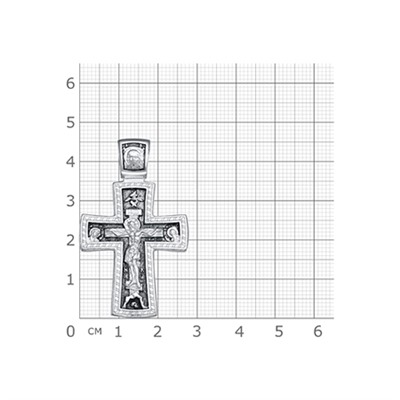 Крест (св.Георгий) из серебра частичное чернение литье