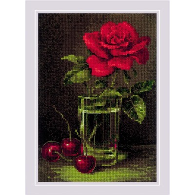 Набор для вышивания Риолис 2123 Роза и черешня, 15*21 см