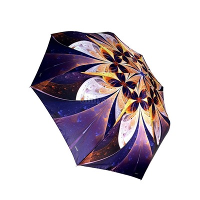 Зонт женский DINIYA арт.159 полуавт 23"(58см)Х8К листья/цветы