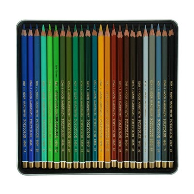 Карандаши художественные PolyColor 3826, 48 цветов, мягкие, в металлическом пенале