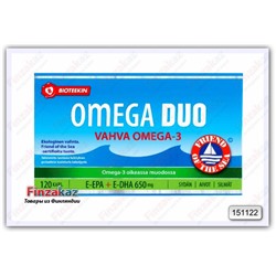 Bioteekin Omega Duo Vahva, Омега-3 с витамином Е для сердца и мозга, 120 капсул
