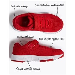 Kids Knitted Riptape Trainers (5 Small - 12 Small)