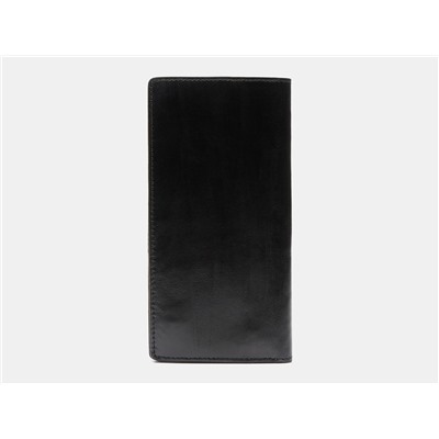 Кожаное портмоне с росписью из натуральной кожи «PR001 Black Совушка под дождем»