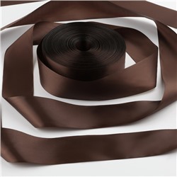Лента атласная, 50 мм × 100 ± 5 м, цвет шоколадный