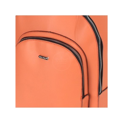 Сумка женская искусственная кожа DJ-СМ 6104-ORANGE  (рюкзак)  1отд,  2внеш+2внут/карм,  оранжевый SALE 237172