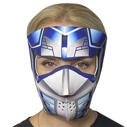 Неопреновая полнолицевая маска с защитой от ковида Wild Wear Cyber Predator - Яркий дизайн, высокая степень защиты от коронавируса, пыли, влаги, ветра, простота в использовании. Ограниченная поставка в Россию по специальной цене №33