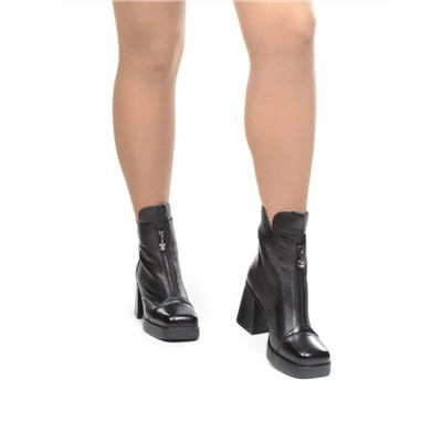 E28W-21A BLACK Ботинки зимние женские (натуральная кожа, натуральный мех) размер 36
