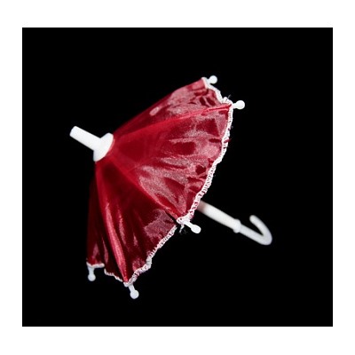 Зонт маленький арт.КЛ.24013 16см пластмассовый бордовый
