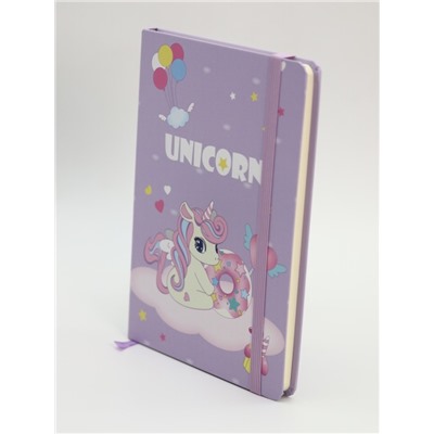 Блокнот (А5) "Unicorn on the cloud", purple (14.5*21)