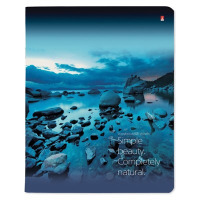 Нарушена упаковка! Тетрадь А5 48л. АЛЬТ скоба, клетка, глянцевый лак, Пейзажи (5 видов), 7-48-637