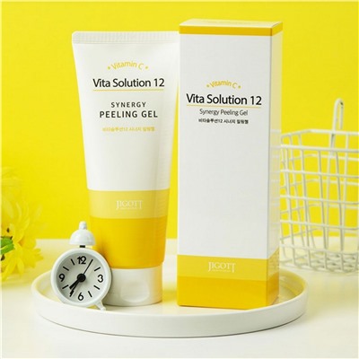 Пилинг-гель для лица Vita Solution 12 Synergy Peeling Gel, Jigott 180 мл