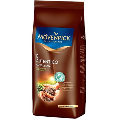 Кофе MOVENPICK EL AUTENTICO CAFFE CREMA Зерно 1000 гр., 95% Арабика 5% Робуста
