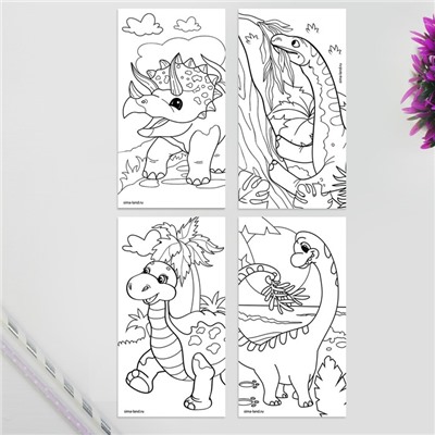 Набор для рисования «Динозавры», 35 предметов