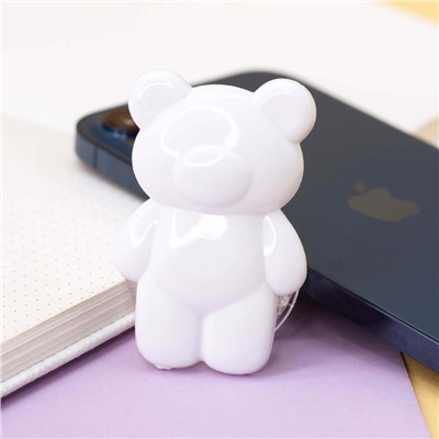 Попсокет "Glossy bear", white