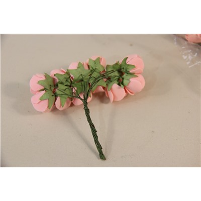 Бутоньерки роза мини (фоамиран) (упаковка 12 букетов)
