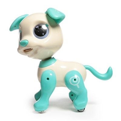 Робот собака «Питомец» IQ BOT, на пульте управления, интерактивный: звук, свет, на батарейках, голубой