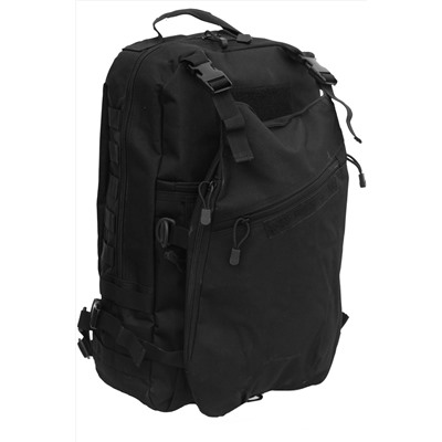 Универсальный городской рюкзак (20 литров, черный) (CH-070) №223 - Основной рюкзак с одним отделением, большой фронтальный подсумок и карманы, система крепления MOLLE. Подходит для ежедневного использования, активного отдыха, в качестве тактического городского рюкзака