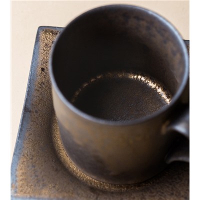 Чашка кофейная с блюдцем, 110 мл, керамика, глазурь ЧК-01
