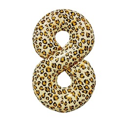 Шар фольгированный 32" Цифра 8, цвет леопард