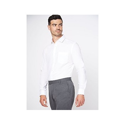 White Slim Fit Long Sleeve Shirts 2 Pack
