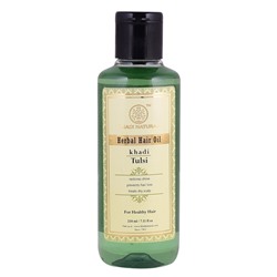 Khadi Tulsi Herbal Hair Oil Restores Shine 210ml / Масло для Восстановления Блеска Волос с Тулси 210мл
