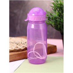 Спортивная бутылка "Classic" с трубочкой, purple (400 ml)
