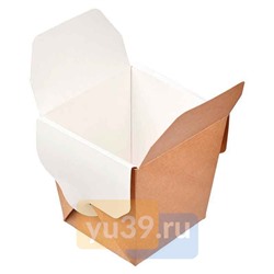 Контейнер бумажный Оригамо China Pack, 700 мл, квадратная сборка, в коробке 400 штук
