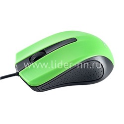 Мышь проводная PERFEO RAINBOW USB (черный/зеленый)