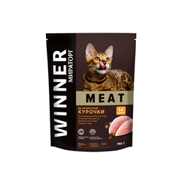 Сухой корм Meat д/взрос.кошек старше 1года аромат.курочка 0,3кг.1/10 к.1010017057