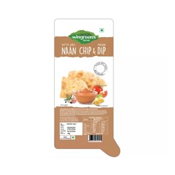 Чесночные чипсы с соусом Макхани (80 г), Butter Garlic Naan Chips With Makhani Dip, произв. Wingreens Farms
