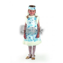 Детский карнавальный костюм Снежинка (шёлк) 222