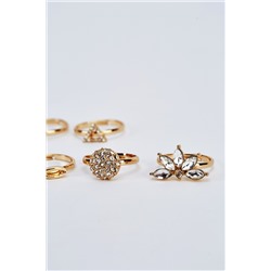 Pack Of 8 Mixed Rings