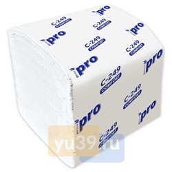 Листовая туалетная бумага PROtissue Premium V сложения, 2 сл., 250 л.