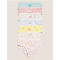 7pk Pure Cotton Days of the Week Knickers (2-16 Yrs)