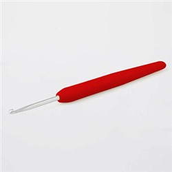 30909 Knit Pro Крючок для вязания с эргономичной ручкой Waves 4мм, алюминий, серебристый/мандарин упак