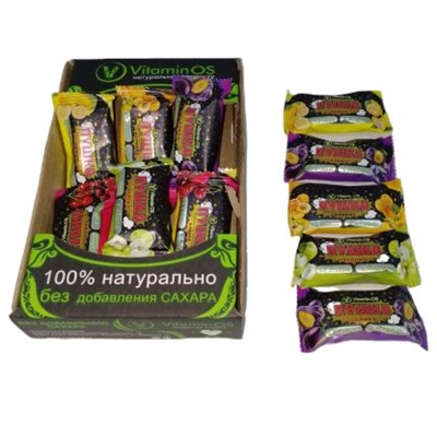 «ПУШКА» фруктово-ореховая конфета /Ассорти/ 0.4 кг