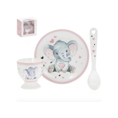 Набор посуды для девочки Элли и птичка 3 предмета - детская посуда эргономичной формы от Leonardo Collection в Москве