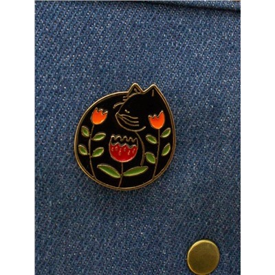Значок "Black cat flower"