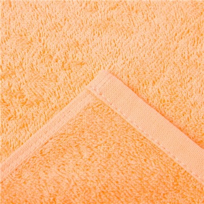 Полотенце махровое гладкокрашеное, 100х180 см, цвет персиковый