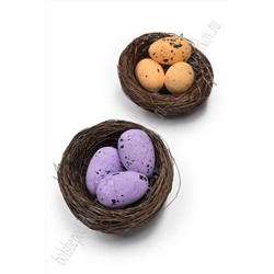 Пасхальный декор 7 см "Яйца в гнезде" (2 шт) SF-5017, №4