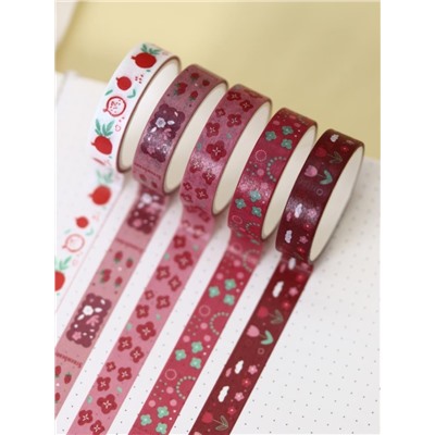 Набор декоративного скотча "Designer prints", red