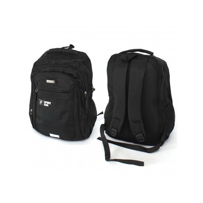 Рюкзак SAL-8202,  молодежный,  3отд,  1внут+3внеш.карм,  черный/белый 241320