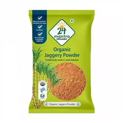 Тростниковый сахар (Джаггери) в порошке (500 г), Jaggery Powder, произв. 24 Mantra Organic